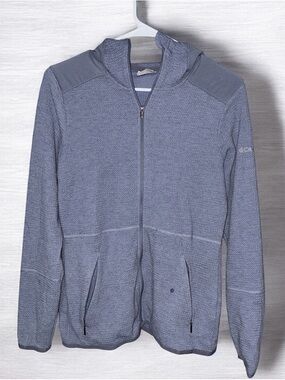 Columbia Men's Zip-Up Hoodie Sweater - Heather Slate Blue Size Small